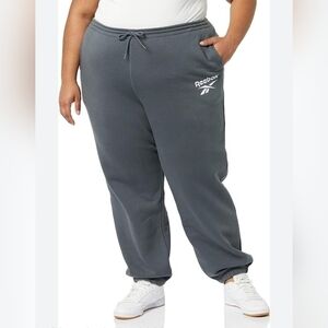 Reebok Women's Identity Logo Fleece Joggers Gray - Size 2XL